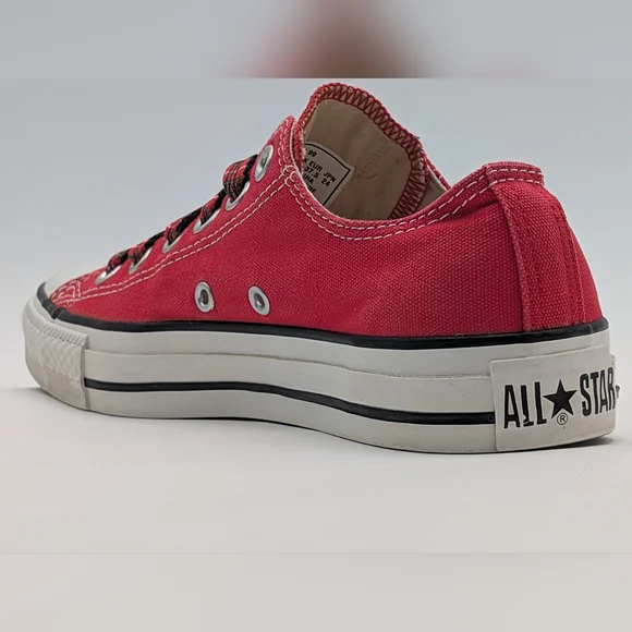 Converse Rebellion All Star Red Canvas Sneaker Women Sz 7 | Men Sz 5 Plaid Laces - Picture 6 of 17